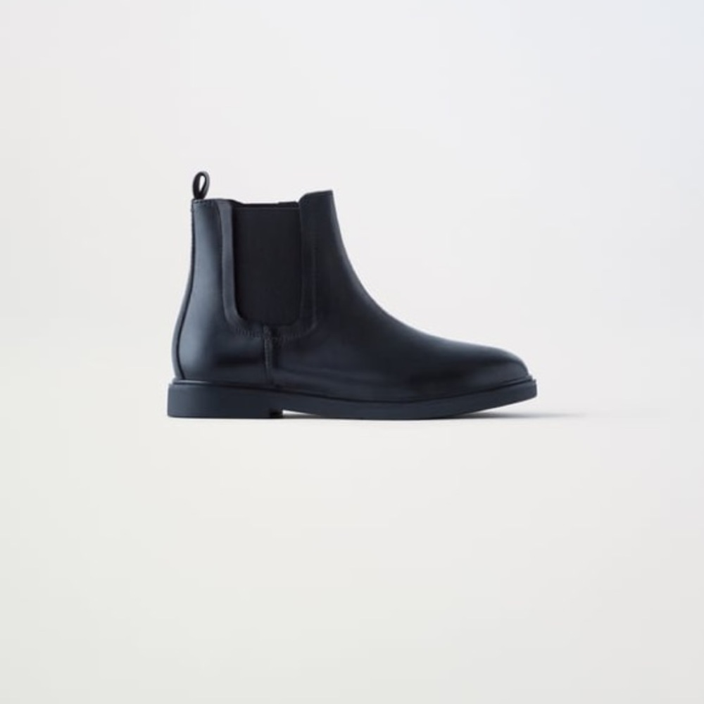 Zara Leather Chelsea Ankle Boots [Boys]
